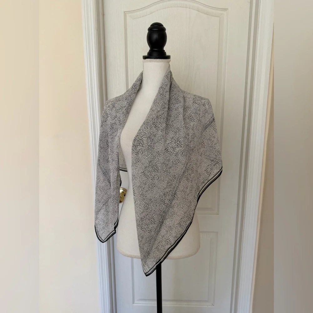 Elegant Gray Women's Silk Scarf